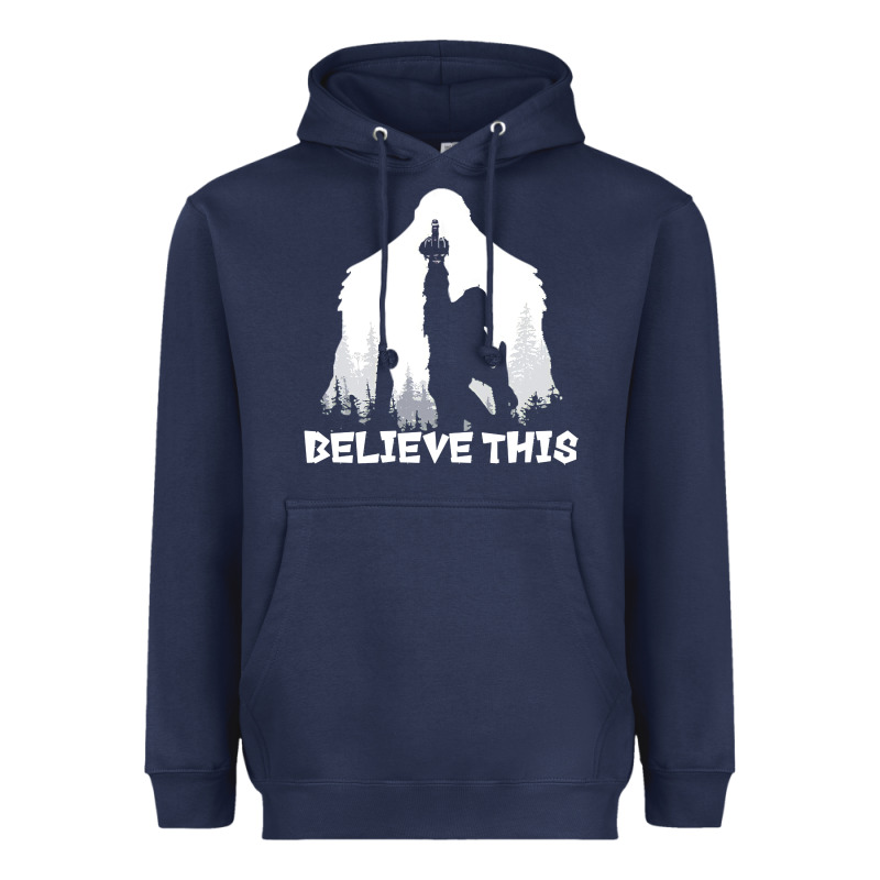 Bigfoot T  Shirt Believe This T  Shirt Heavyweight Hoodie by linhVisuals | Teevron