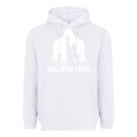 White bigfoot t  shirt believe this t  shirt Heavyweight Hoodie - linhVisuals