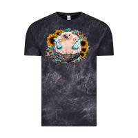 Cloud Black Sunflower Leopard Hedgehog Vintage Tee - Jasminsmagicworld