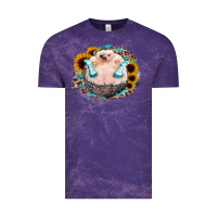 Cloud Purple Sunflower Leopard Hedgehog Vintage Tee - Jasminsmagicworld