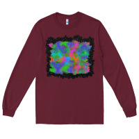 Burgundy halloween neon leopard background Long Sleeve Tee - BundleAndBundleShop