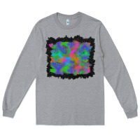 Heather Grey halloween neon leopard background Long Sleeve Tee - BundleAndBundleShop