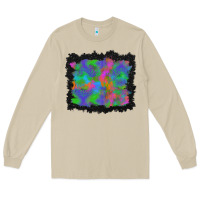 Halloween Neon Leopard Background Long Sleeve Tee | Teevron