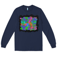 Navy halloween neon leopard background Long Sleeve Tee - BundleAndBundleShop