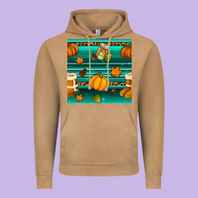 Autumn Seamless Pattern Vintage Hoodie Designed By Bundleandbundleshop