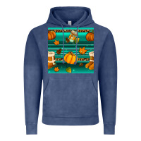 Vintage Denim autumn seamless pattern Vintage Hoodie - BundleAndBundleShop