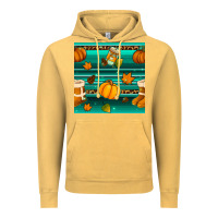 Vintage Mustard autumn seamless pattern Vintage Hoodie - BundleAndBundleShop