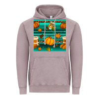 Vintage Zinc autumn seamless pattern Vintage Hoodie - BundleAndBundleShop