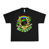 Black St. Patrick's Day Hockey Urban Heavy Tee - FaDigitalArtStudio