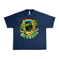 Navy St. Patrick's Day Hockey Urban Heavy Tee - FaDigitalArtStudio