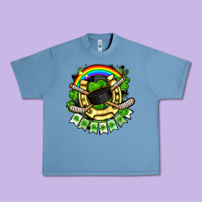 St. Patrick's Day Hockey Urban Heavy Tee Designed By Fadigitalartstudio