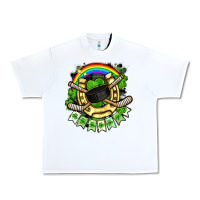 White St. Patrick's Day Hockey Urban Heavy Tee - FaDigitalArtStudio