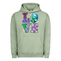 Pigment Oil Green easter love egg Urban Hoodie - RanaPortraitStore