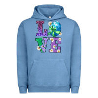 Pigment Pebble Blue easter love egg Urban Hoodie - RanaPortraitStore