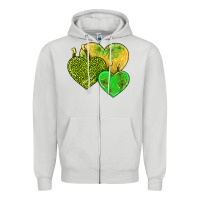 Dove Grey st patricks day hearts Zipper Hoodie - AdoDesignShop