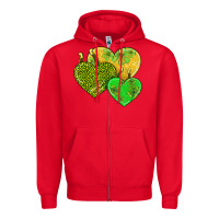 Red st patricks day hearts Zipper Hoodie - AdoDesignShop