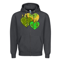 Smoke st patricks day hearts Zipper Hoodie - AdoDesignShop