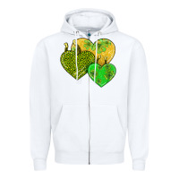White st patricks day hearts Zipper Hoodie - AdoDesignShop