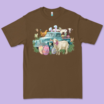 Easter Truck Farm Animals Easter Day Premium Tee Designed By Howdyjamesfarm