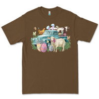 Cacao Easter truck farm animals Easter Day Premium Tee - HowdyJamesFarm