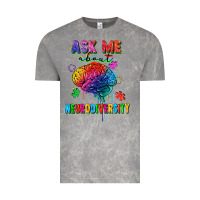 Cloud Rock Ask me about neurodiversity Vintage Tee - FaDigitalArtStudio