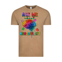 Vintage Coffee Ask me about neurodiversity Vintage Tee - FaDigitalArtStudio