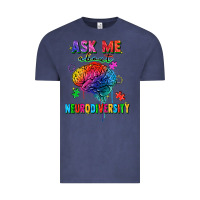 Vintage Denim Ask me about neurodiversity Vintage Tee - FaDigitalArtStudio