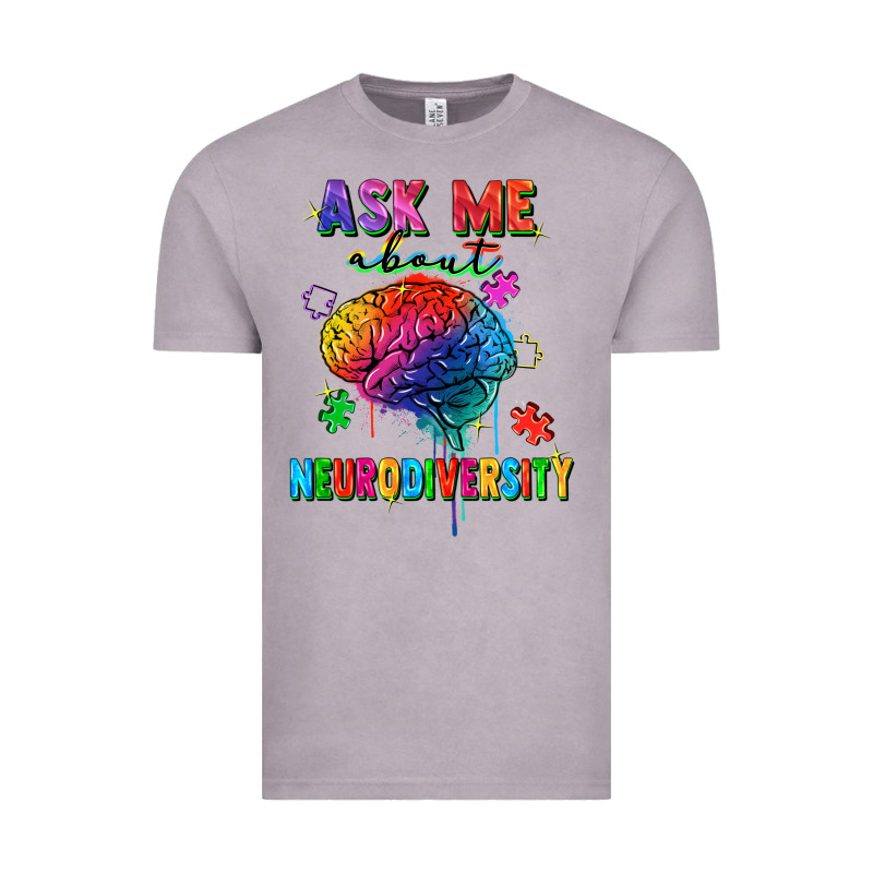 Ask Me About Neurodiversity Vintage Tee by FaDigitalArtStudio | Teevron