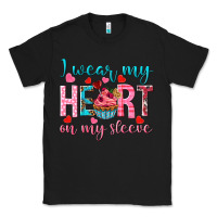 Black I wear my heart on my sleeve Valentine's Day Classic Tee - HowdyJamesFarm