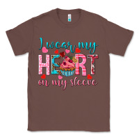 Chestnut I wear my heart on my sleeve Valentine's Day Classic Tee - HowdyJamesFarm