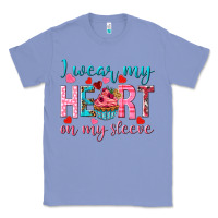 Colony Blue I wear my heart on my sleeve Valentine's Day Classic Tee - HowdyJamesFarm