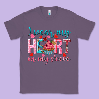 I Wear My Heart On My Sleeve Valentine's Day Classic Tee Designed By Howdyjamesfarm