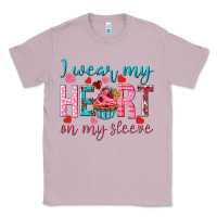 Lilac I wear my heart on my sleeve Valentine's Day Classic Tee - HowdyJamesFarm