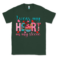 Sports Green I wear my heart on my sleeve Valentine's Day Classic Tee - HowdyJamesFarm