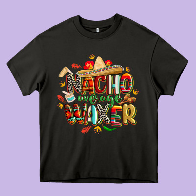 Cinco De Mayo Nacho Average Waxer Heavy Core Tee Designed By Cowgirlartshop