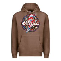 Chestnut Western Merica Patriotic Premium Hoodie - LillyAllenDesigns