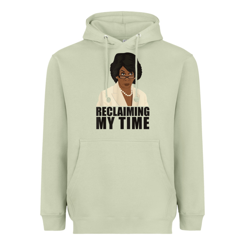 Maxine Reclaiming My Time Funny Political Quote T Shirt Heavyweight Hoodie by baoMotion | Teevron