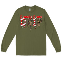 Army Green candy cane drip Long Sleeve Tee - FaDigitalArtStudio
