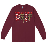 Burgundy candy cane drip Long Sleeve Tee - FaDigitalArtStudio