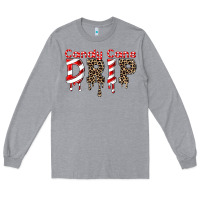 Heather Grey candy cane drip Long Sleeve Tee - FaDigitalArtStudio