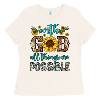 Bone with god all things are possible Ladies Tee - OliviaCreatesArt