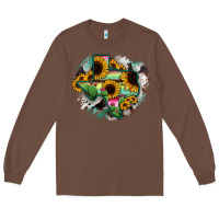 Chestnut Texas Map Sunflower Cactus Serape Long Sleeve Tee - RanaPortraitStore