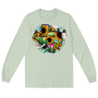 Matcha Texas Map Sunflower Cactus Serape Long Sleeve Tee - RanaPortraitStore