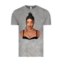 Cloud Rock black woman Vintage Tee - FaDigitalArtStudio