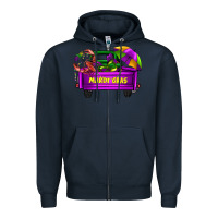 Navy mardi grass umbrella with truck Zipper Hoodie - AdoDesignShop