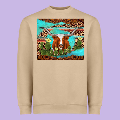 Longhorn Tumbler Heavyweight Sweatshirt Designed By Adodesignshop