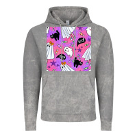 Cloud Rock cute ghost halloween seamless pattern Vintage Hoodie - BundleAndBundleShop