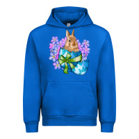 Cobalt easter bunny egg flowers Urban Hoodie - RanaPortraitStore