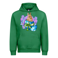 Emerald easter bunny egg flowers Urban Hoodie - RanaPortraitStore