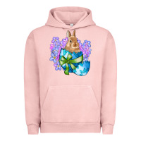 Pigment Salmon easter bunny egg flowers Urban Hoodie - RanaPortraitStore